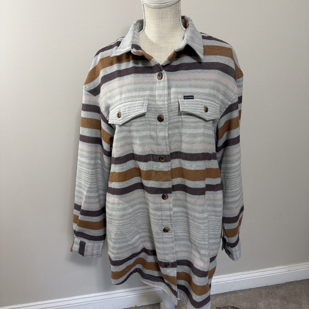 Columbia Women's Calico‎ Basin Shirt Jacket Oversized Shirt Jacket XL